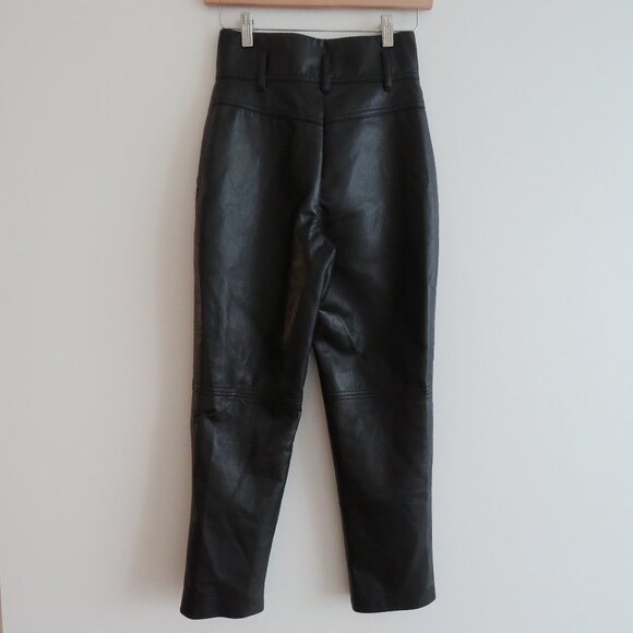 ARITZIA WILFRED High Tied Pant in Black Vegan Leather - Size US 00 (No belt) - Picture 11 of 16
